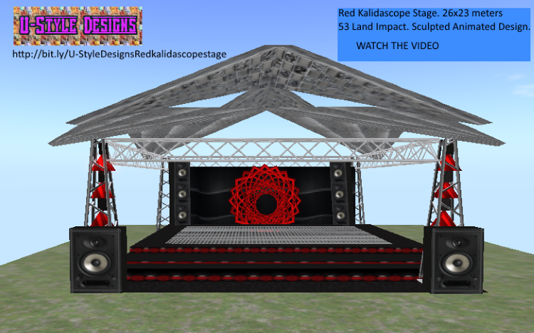 Kaleidoscope Red 3d Concert Stage