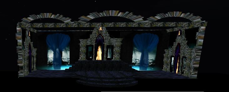 Gothic Scene Animated Stage or Room